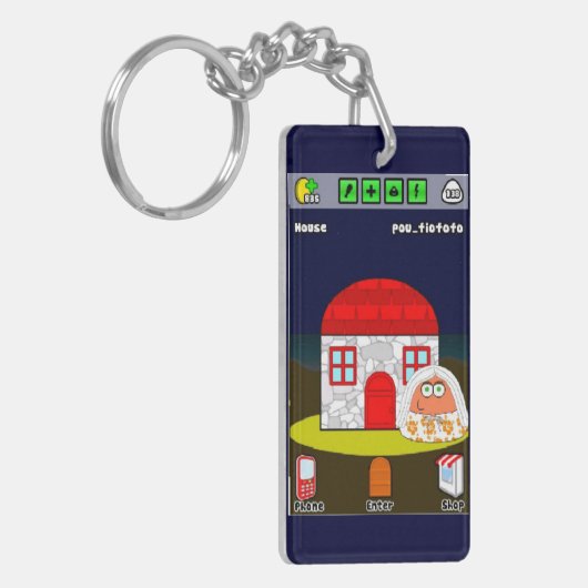 Sleutelhanger van het Huis van Pou (dubbelzijdig) (Voorkant Links)