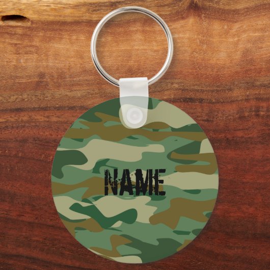 Sleutelhanger van het leger camouflagewas | Groen  (Voorkant)