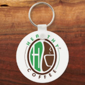 Sleutelhanger van het merk HealthyCoffee (Voorkant)
