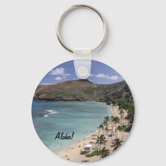 Sleutelhanger van het strand van Hawaii paradisiac (Voorkant)
