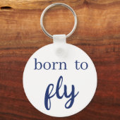 sleutelhanger van het vliegtuig "Geboren naar vlie (Achterkant)