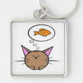 sleutelhanger van kat en vis (Voorkant)