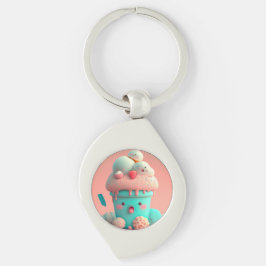 Sleutelhanger van kawaii-ijs