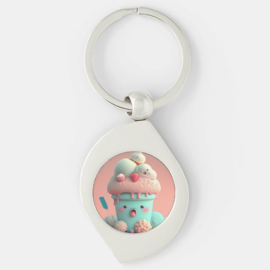 Sleutelhanger van kawaii-ijs (Voorkant)
