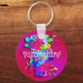 Sleutelhanger van kleurrijke Valentijnsdag (Voorkant)