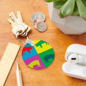 Sleutelhanger van kleurrijke varkens