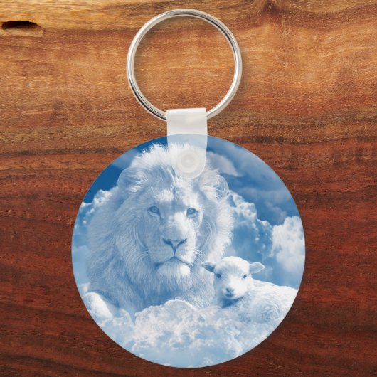 Sleutelhanger van leder en lammeren (Voorkant)