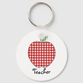 Sleutelhanger van leraar - Red Gingham Apple (Voorkant)