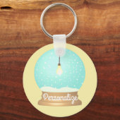 Sleutelhanger van lightbulb-sneeuw-wereldbol (Voorkant)