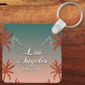 Sleutelhanger van Los Angeles Word Art City Sign (Achterkant)
