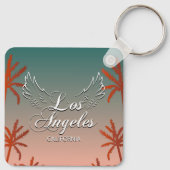 Sleutelhanger van Los Angeles Word Art City Sign (Achterkant)