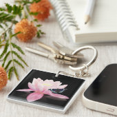 Sleutelhanger van Lotus Flower en Butterfly (Voorkant Rechts)