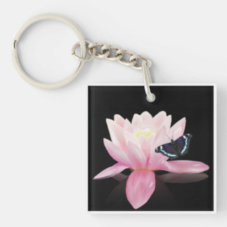 Sleutelhanger van Lotus Flower en Butterfly