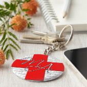 Sleutelhanger van medisch assistent (Zijkant)