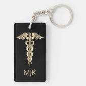 Sleutelhanger van Monogram Gold Caduceus (achterkant)