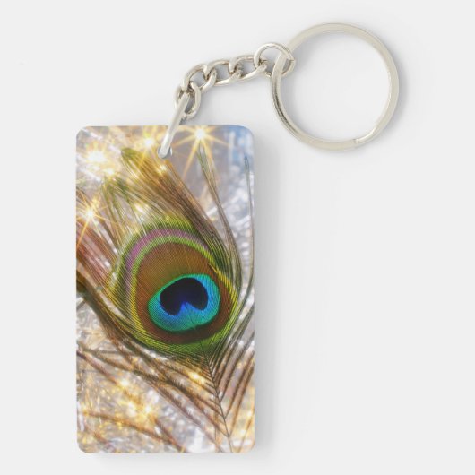 Sleutelhanger van mousserende peacock (achterkant)