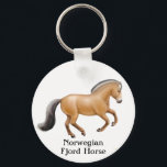 Sleutelhanger van Noorse Fjord-paarden<br><div class="desc">Origineel kunstontwerp van een Noors Fjord-paard door paardenkunstenaar en ontwerper Carolyn McFann op kaarten,  kantoorbenodigdheden,  kleding en andere grote geschenken voor equestrians en pony.</div>