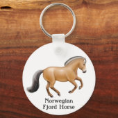 Sleutelhanger van Noorse Fjord-paarden (Voorkant)
