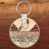 Sleutelhanger van oude melkflesdop van chocolademe (Voorkant)