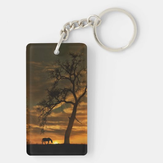 Sleutelhanger van paarden en bomen (achterkant)