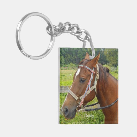 Sleutelhanger van paarden en kippen (Voorkant Links)