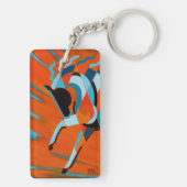 Sleutelhanger van paarden, SunDancer bij zonsopgan (achterkant)