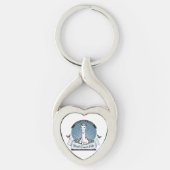 Sleutelhanger van PG-metaal; meerdere kleuren/vorm (Voorkant)