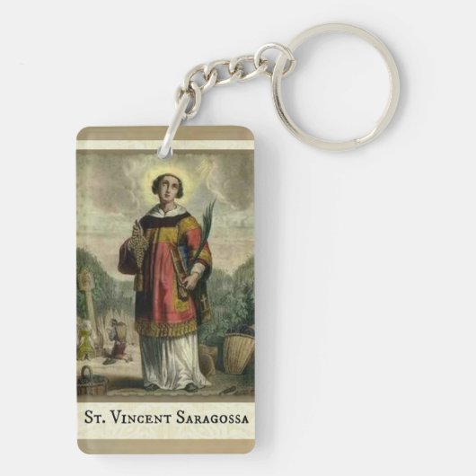 Sleutelhanger van Saint Vincent Saragossa (dubbelz (achterkant)
