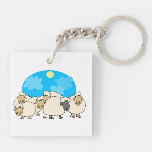 Sleutelhanger van schapen (Achterkant)