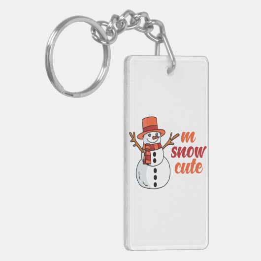 Sleutelhanger van sneeuwacryl (Voorkant Links)