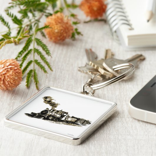 Sleutelhanger van stoomlocomotieven (Zijkant)