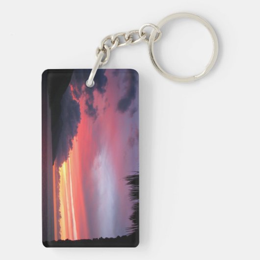 sleutelhanger van tropische zonsondergang (achterkant)