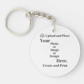 Sleutelhanger van uw ontwerp of foto-upload (Voorkant)