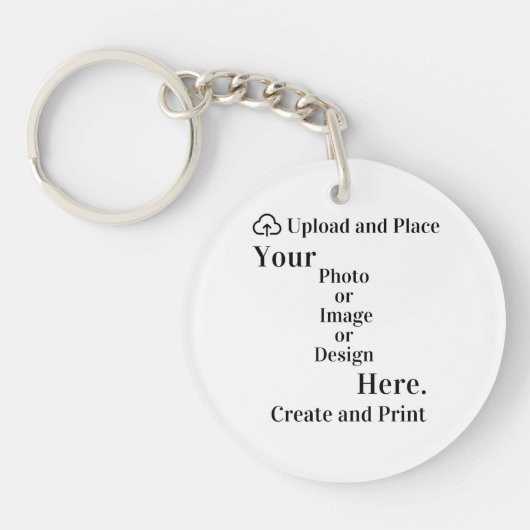 Sleutelhanger van uw ontwerp of foto-upload (Voorkant)