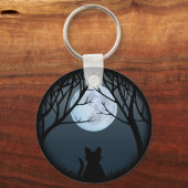 Sleutelhanger van vetkat Zwarte kat Gifts Pet Sleu (Voorkant)