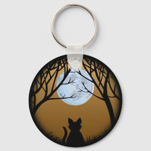 Sleutelhanger van vetkat Zwarte kat Gifts Pet Sleu