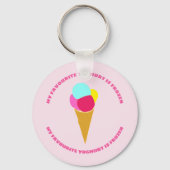 Sleutelhanger van vun en kleurrijk ijs (Voorkant)