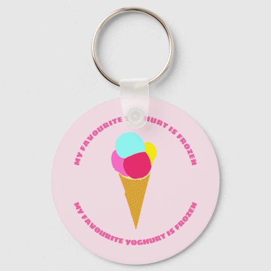 Sleutelhanger van vun en kleurrijk ijs (Voorkant)