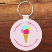 Sleutelhanger van vun en kleurrijk ijs (Voorkant)