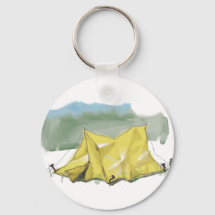 Sleutelhanger van whimsical Tent Illustration