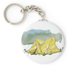 Sleutelhanger van whimsical Tent Illustration
