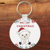 Sleutelhanger van winterdieren in de schapenhouder (Voorkant)