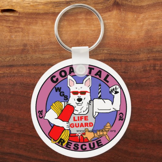 Sleutelhanger van witte herders (Voorkant)