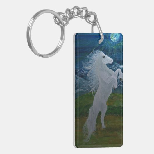 Sleutelhanger van witte paarden (Voorkant Links)