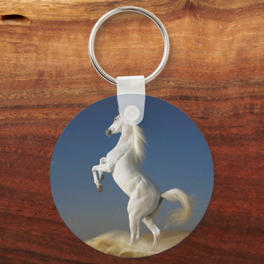 Sleutelhanger van witte paarden (Voorkant)