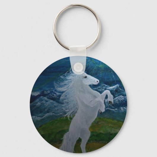Sleutelhanger van witte paarden (Voorkant)