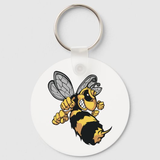 Sleutelhanger van zeer Angry Bee (Voorkant)