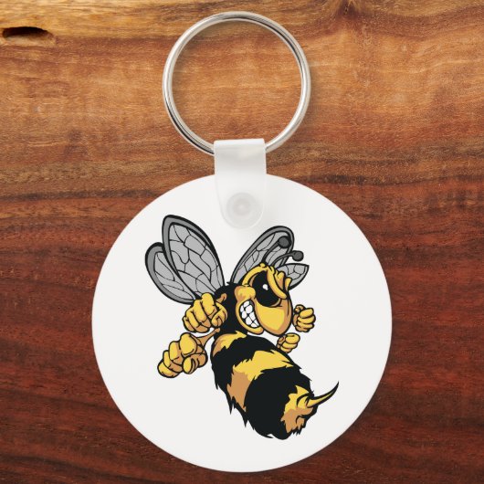Sleutelhanger van zeer Angry Bee (Voorkant)
