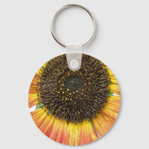 Sleutelhanger van zonnebloem in oranje