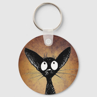 Sleutelhanger van zwarte oosterse katten